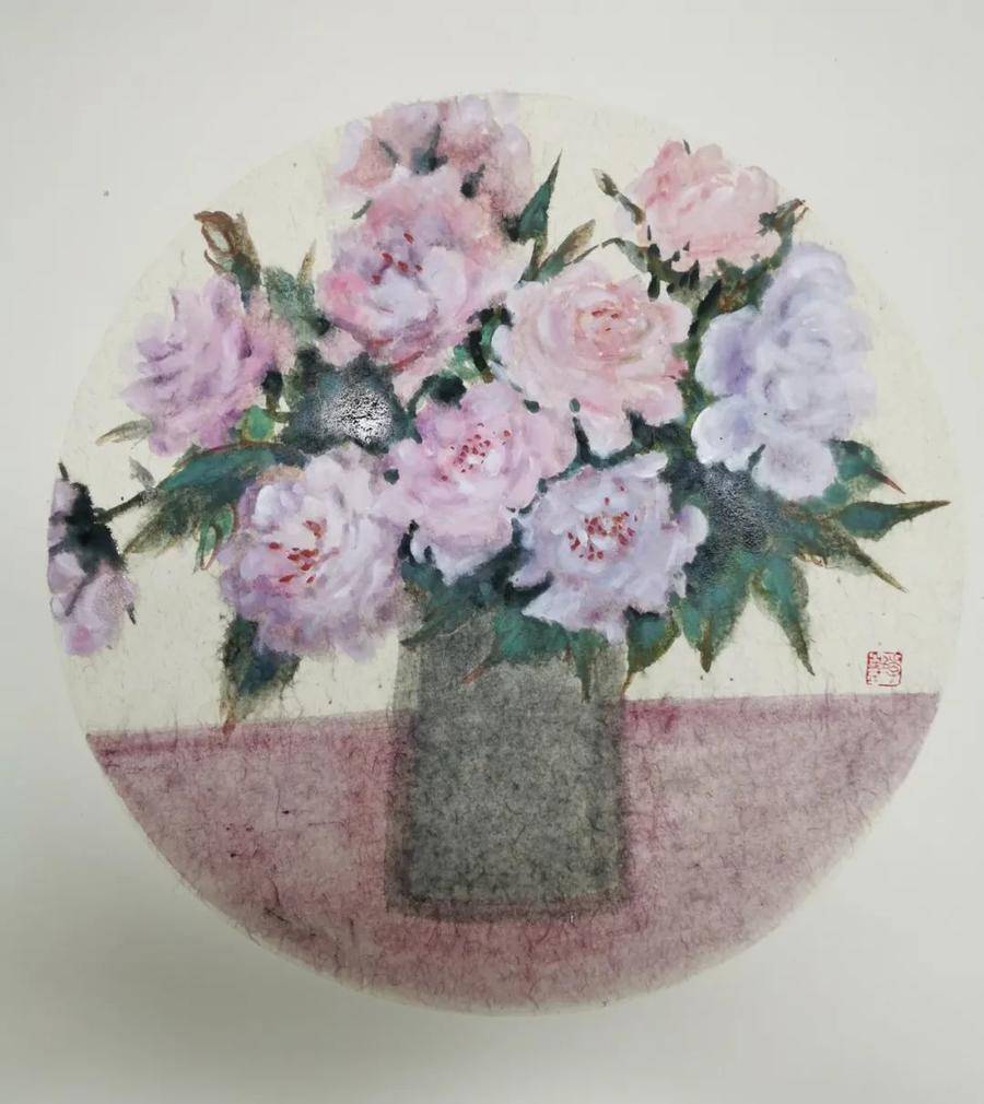山东省文化馆聚雅空间听花虹李艳绘画艺术展