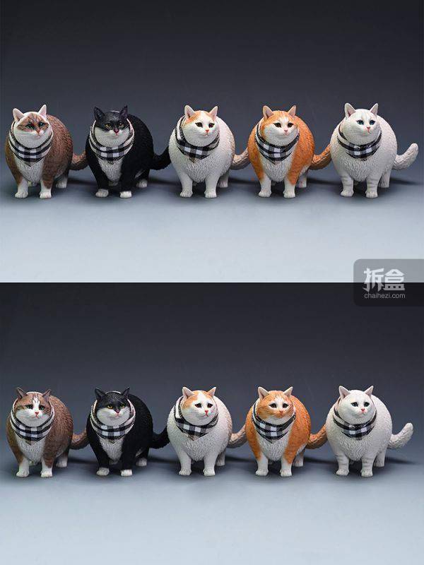 产品JXK 1/6 换头肥猫模型 仿真可爱有趣宠物猫咪动物潮玩摆件