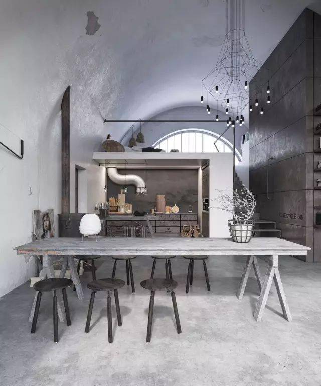 高级灰厨房,男人的最爱_空间_橱柜_吊灯