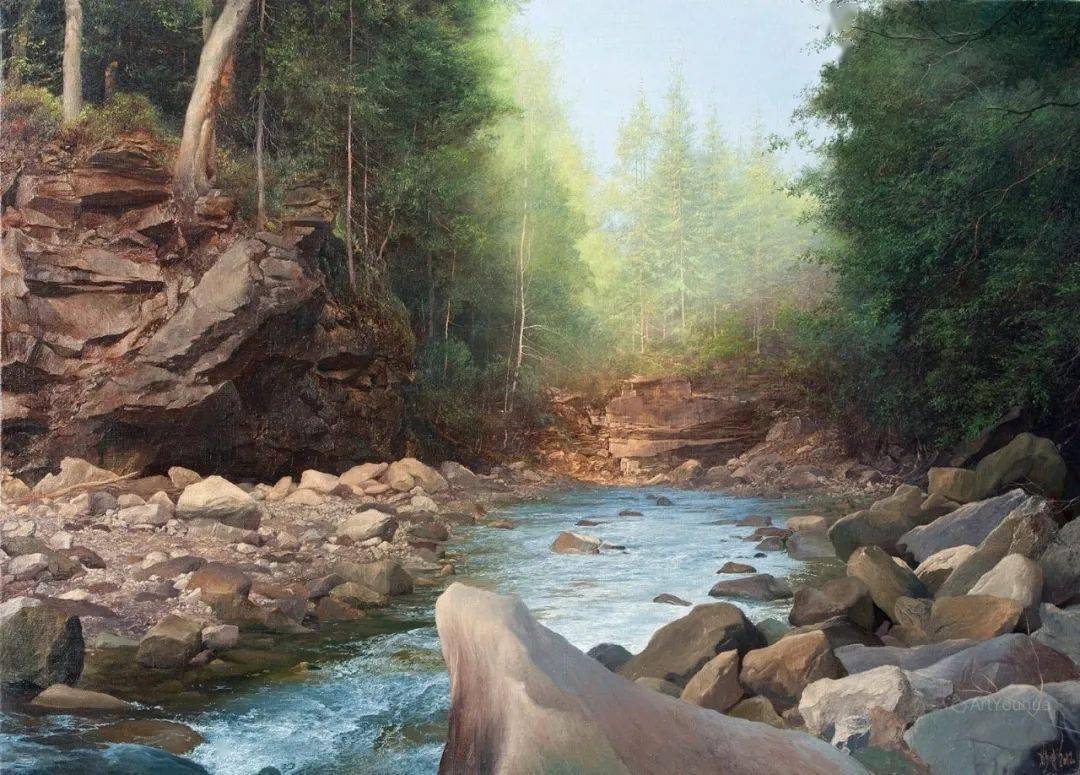 乌克兰画家尤里克拉普精致细腻的风景油画作品欣赏