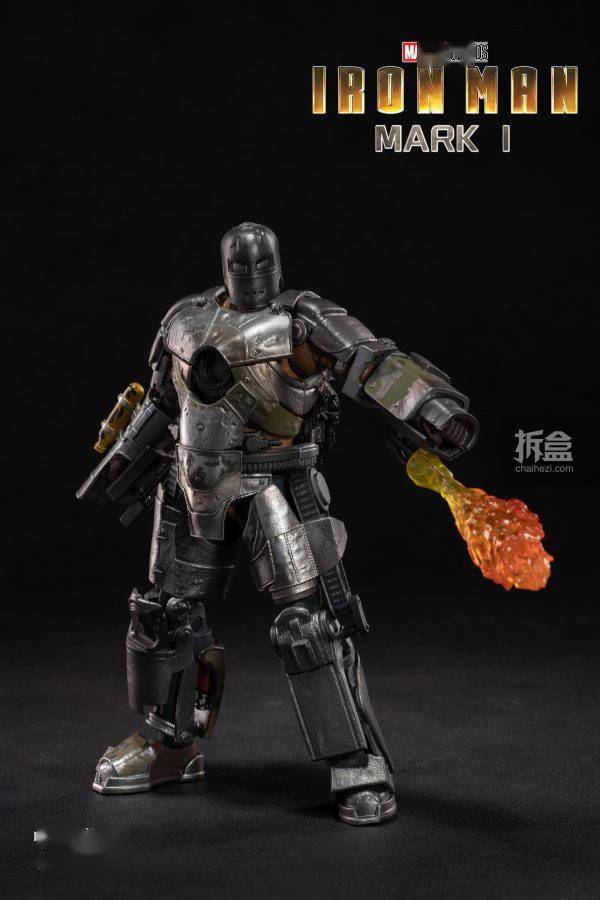 人偶|中动玩具 IRONMAN钢铁侠 马克MK1 发光版 漫威可动人偶