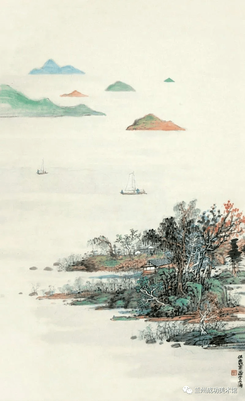 诗画阅微伍蠡甫山水画欣赏