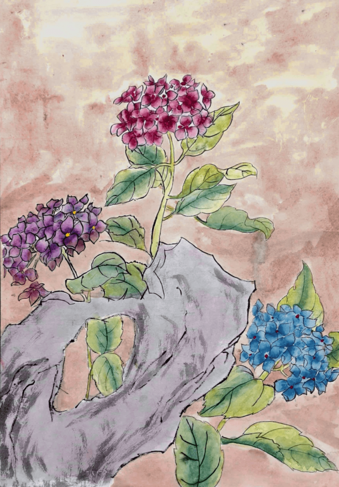 (右)李宛鑫 7岁《猫》(左)傅曦和 7岁《雄鹰》(右)董瑾煊 8岁《吉祥》