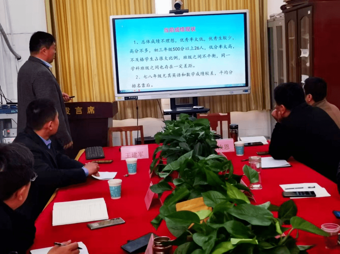 莘县一中教育集团古云校区校长对学校各年级不同班级,不同学科的成绩