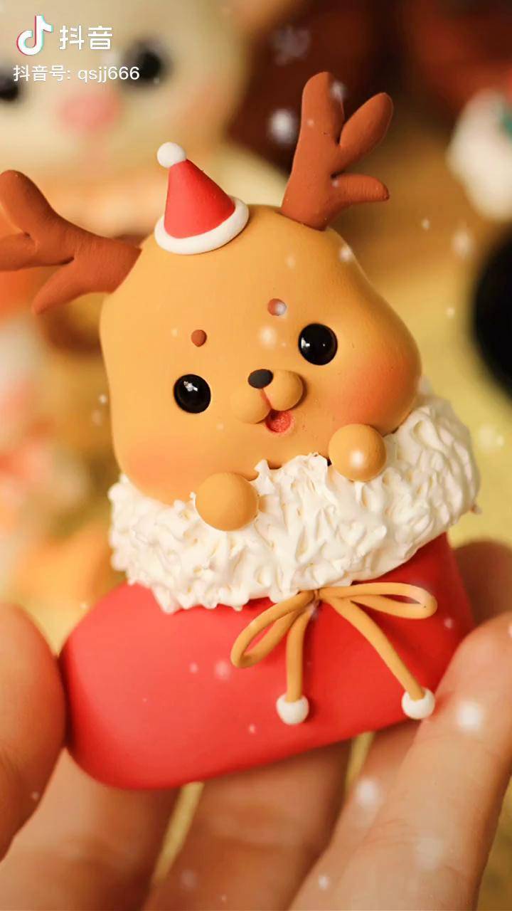 粘土制作麋鹿可爱么