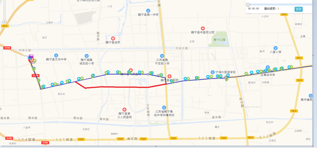 沙集—s325省道—東昇街—元府路—八一路延伸段—阜盛路—客運西站二