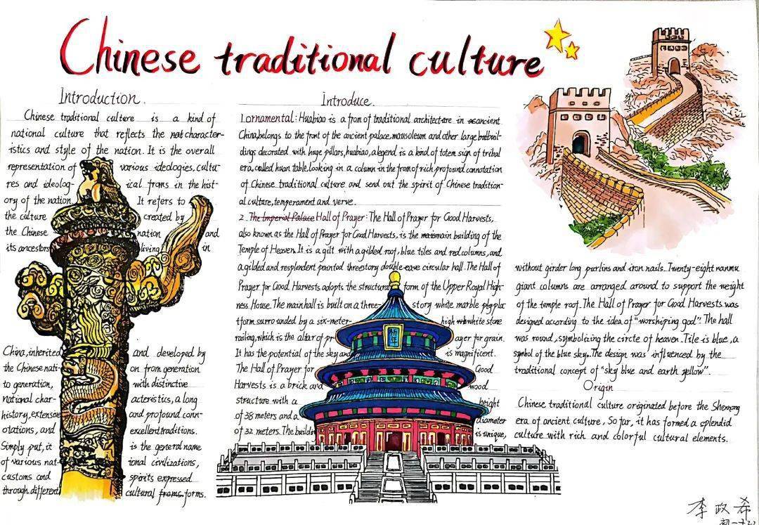 介绍中国的英语海报图片