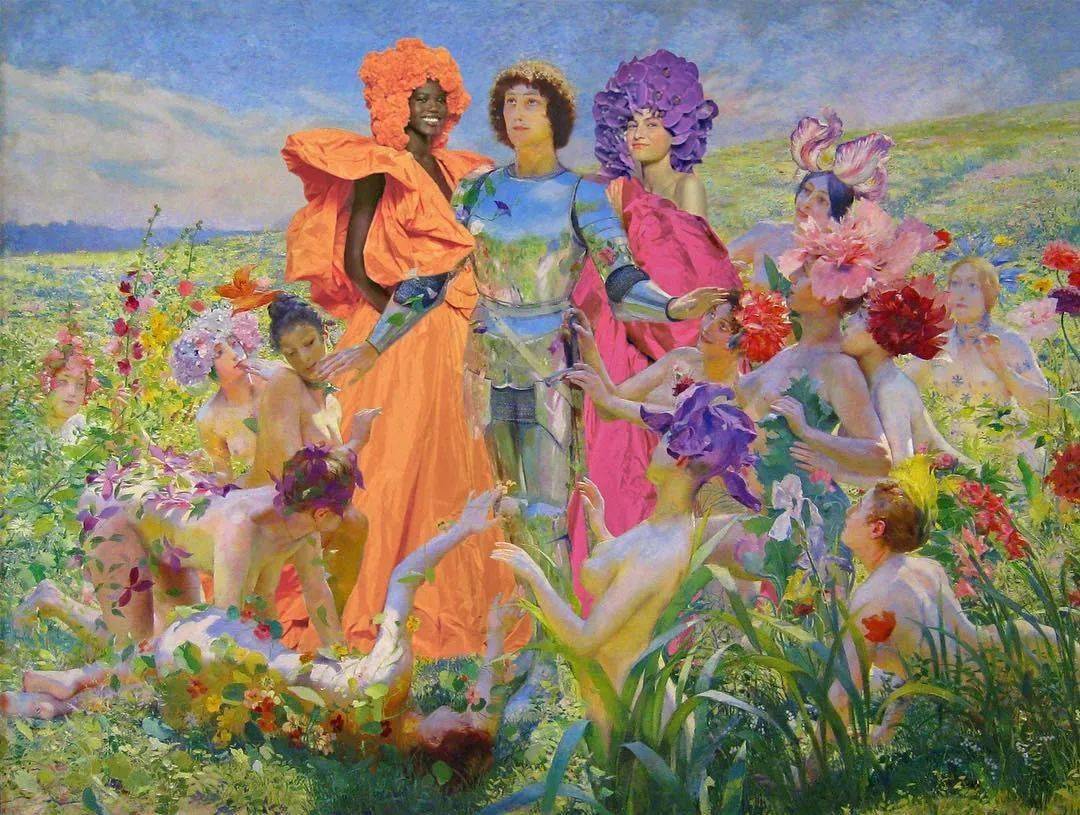 当世界名画中突然闯入时尚麻豆是一番怎样的画面