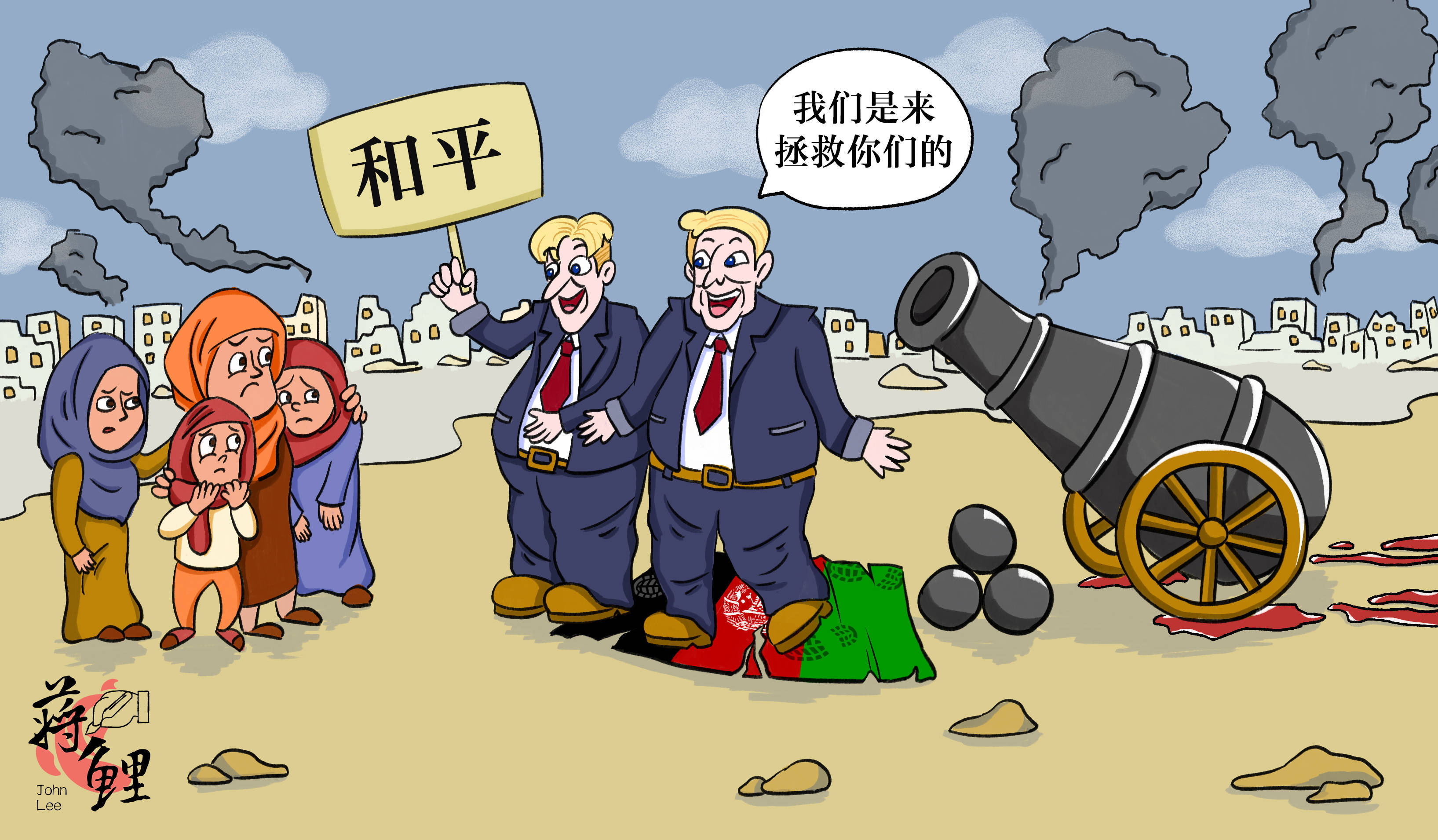 美国一贯奉行霸权主义,单边主义,干涉主义,频频动用武力导致大量平民