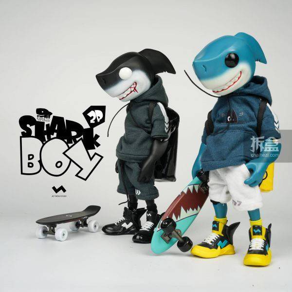 系列|J.T STUDIO 8”2GO 系列 小屁鯊 狂暴黑鯊 聯名可動人偶