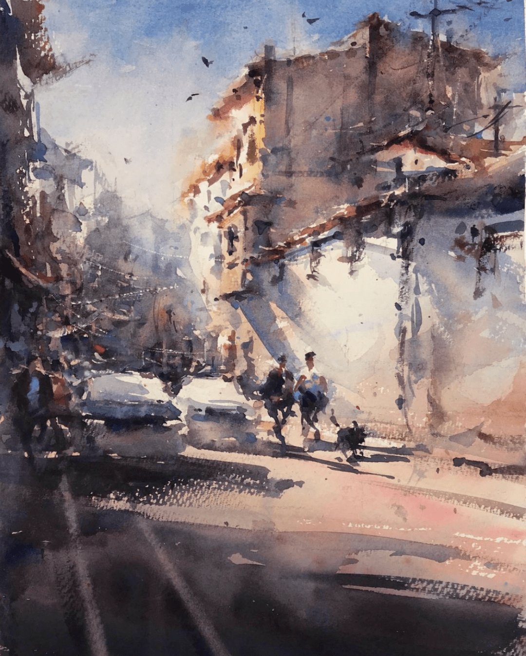 西班牙水彩画家miguelangellacal作品欣赏街景系列一