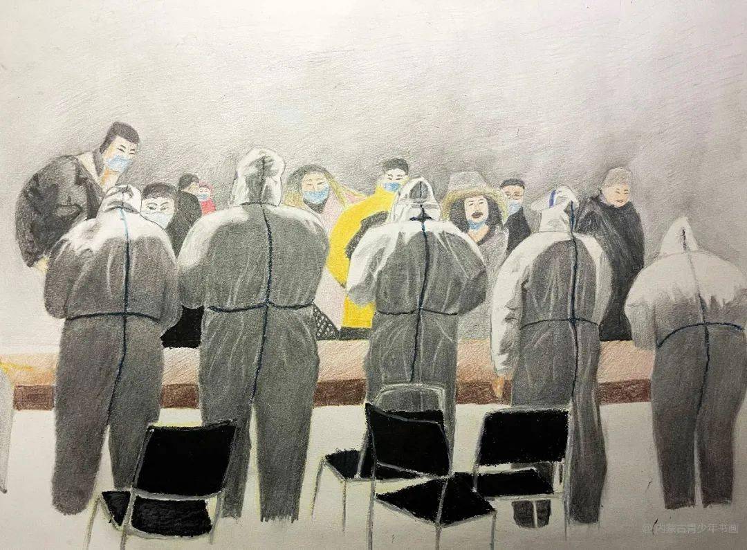 胡杰漫画 《守护神》 阿吉太创意画 《战疫应援》 刘一鸣国画 《最美