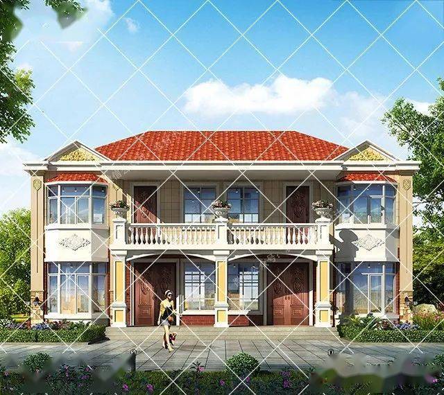 88套兄弟双拼农村别墅自建房2022双拼别墅首选