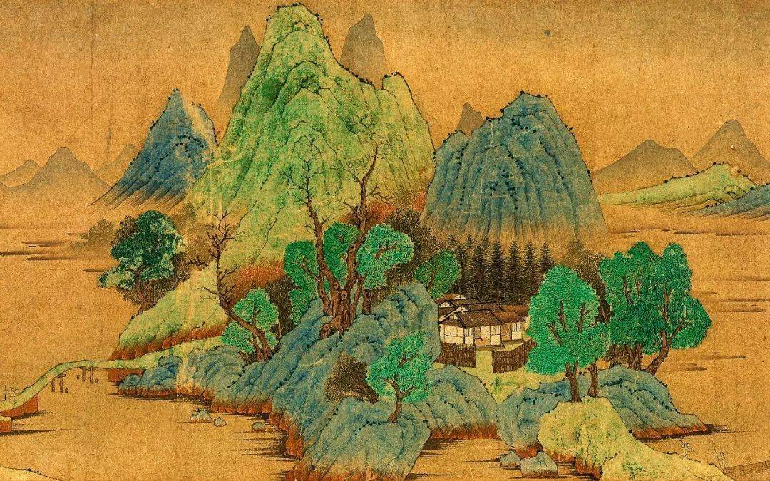 鉴赏南宋画家钱选山居图工丽又恬静