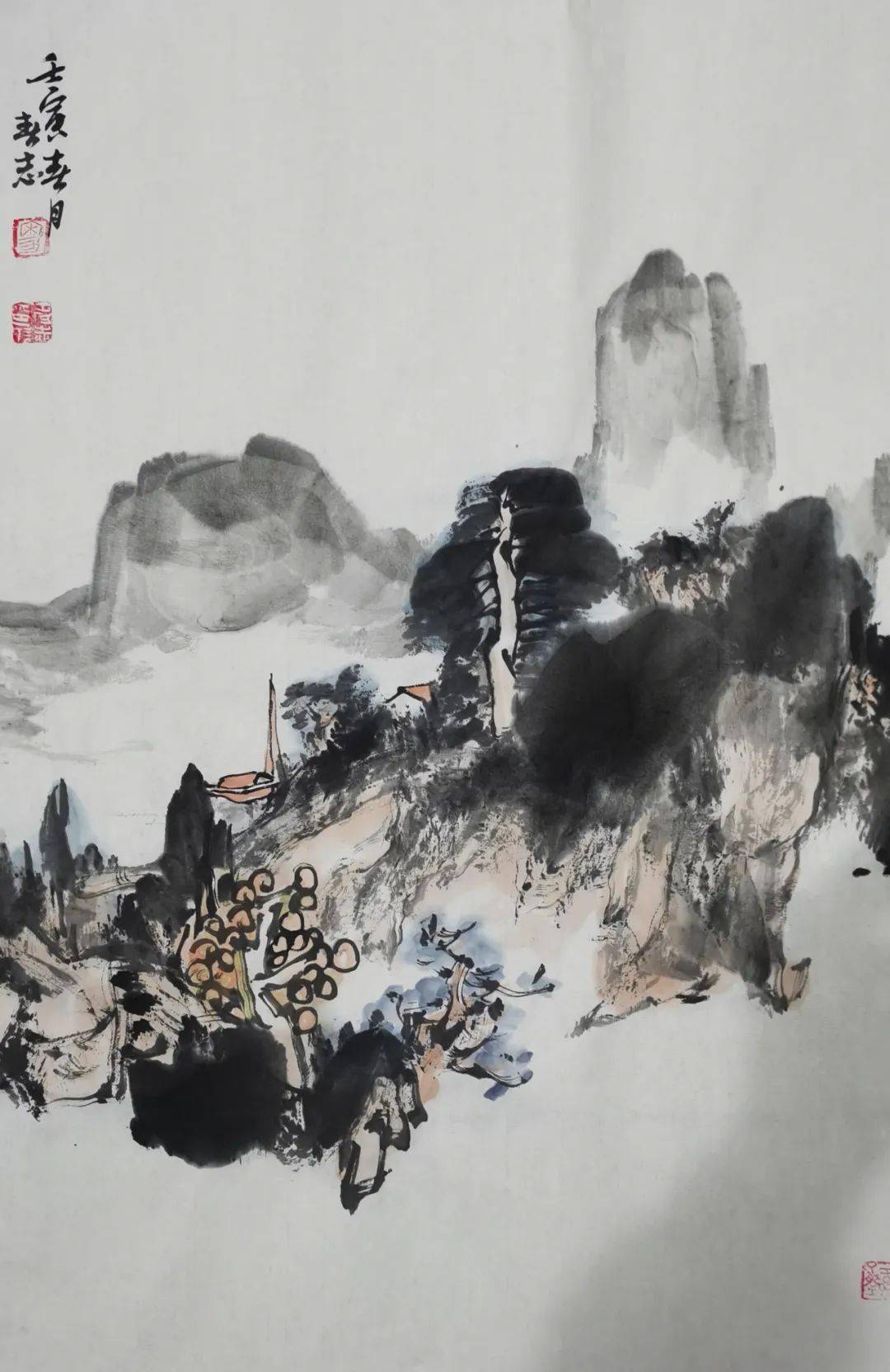 意象峥嵘宋春志山水画