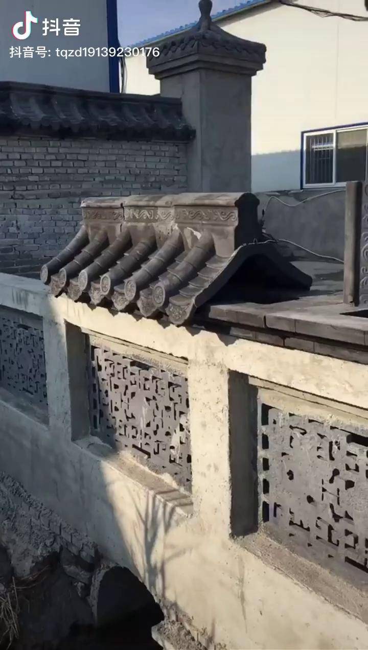 新型围墙帽子施工便捷省时省工古朴大气的中式古建砖雕砖雕合作办厂
