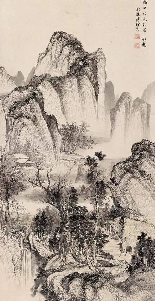 清代一门四杰溥松窗山水画欣赏