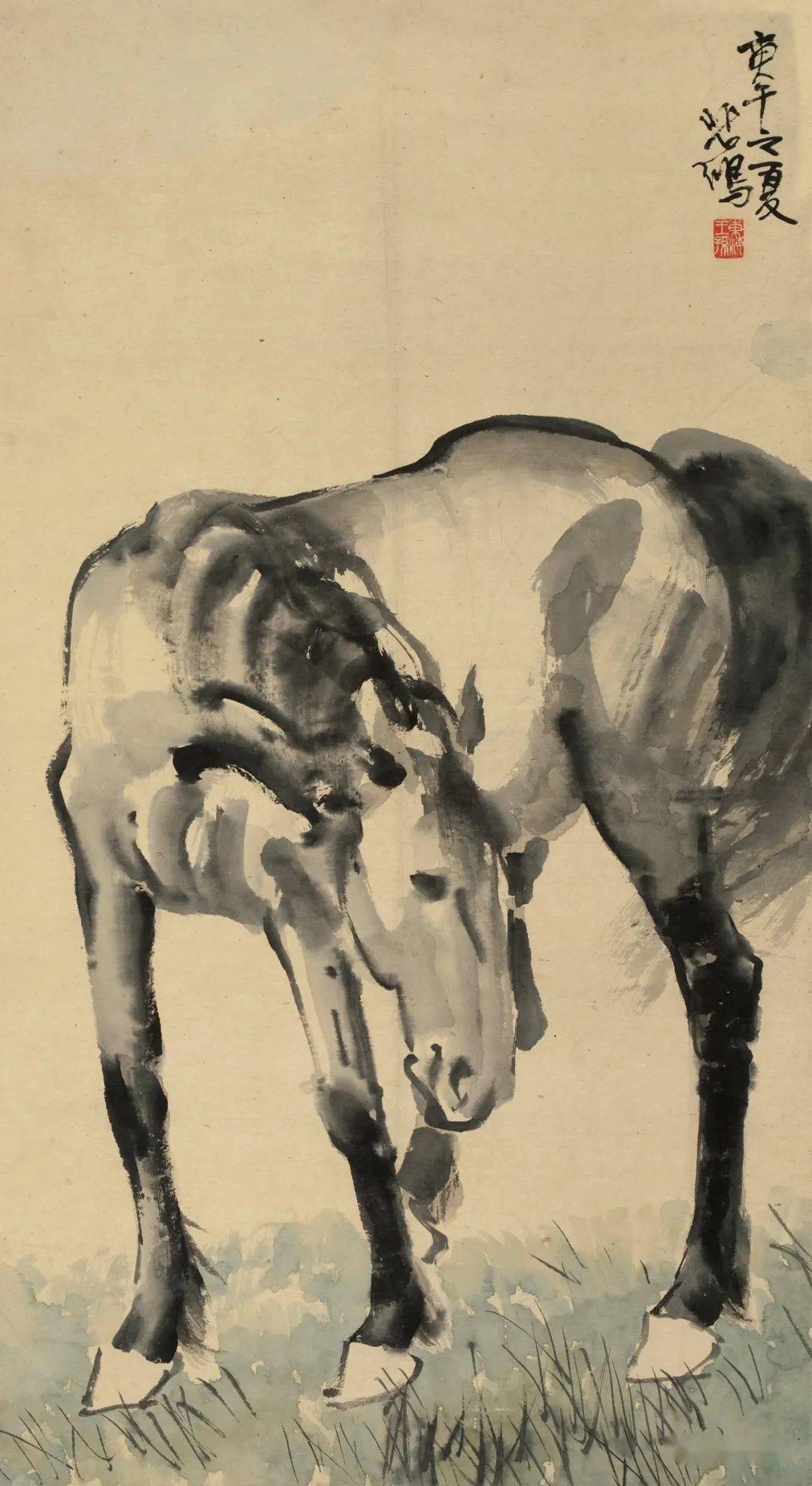 徐悲鸿画马:气势磅礴,形神俱足!(高清80图)_经纪_投资_笔墨