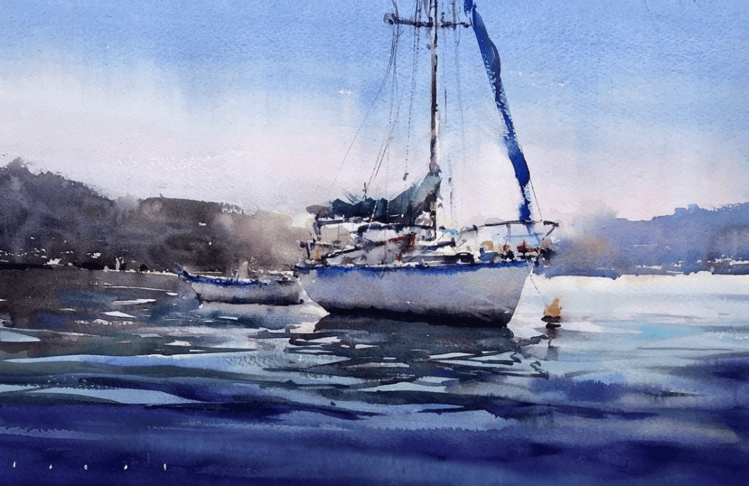 西班牙水彩画家miguelangellacal作品欣赏船系列