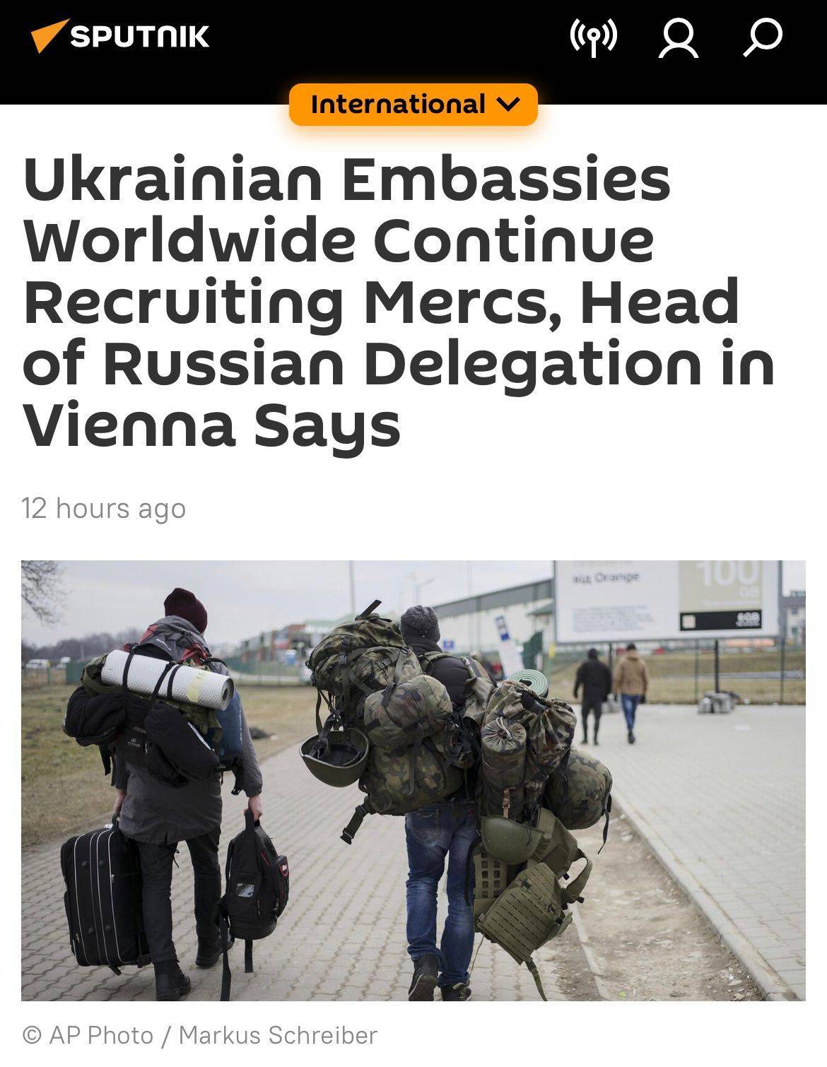 俄官员指责乌驻各国使馆参与招募雇佣兵，警告乌与西方将为悲剧后果负责