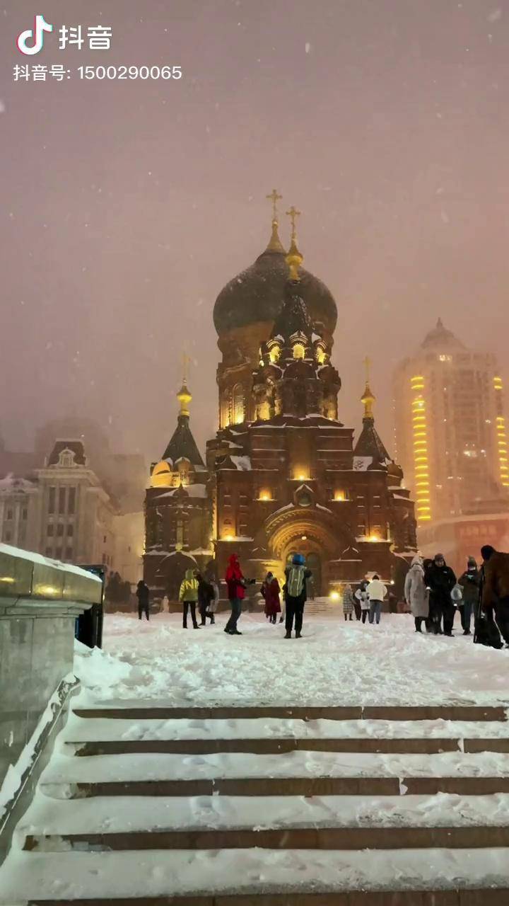 2021年哈尔滨第一场雪还是去年的那个人陪你吗下雪的哈尔滨