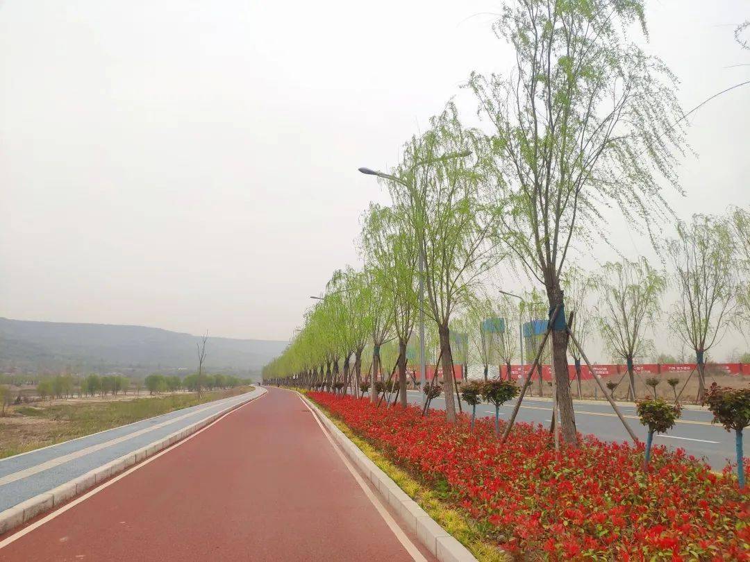 蓝田美景打卡推荐五灞河大道绿柳飘堤春景美如画