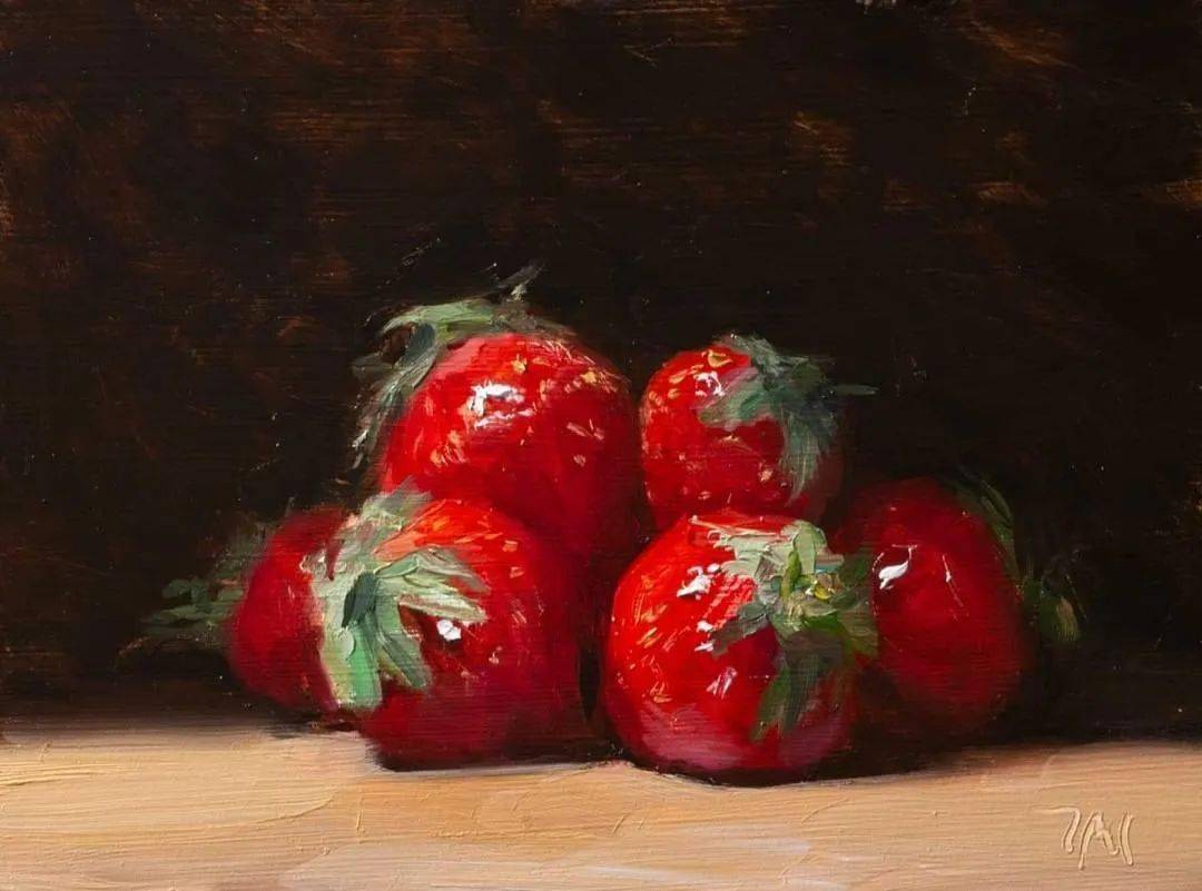 油画欣赏看看这些新鲜的水果画得太诱人了感觉能挤出水来