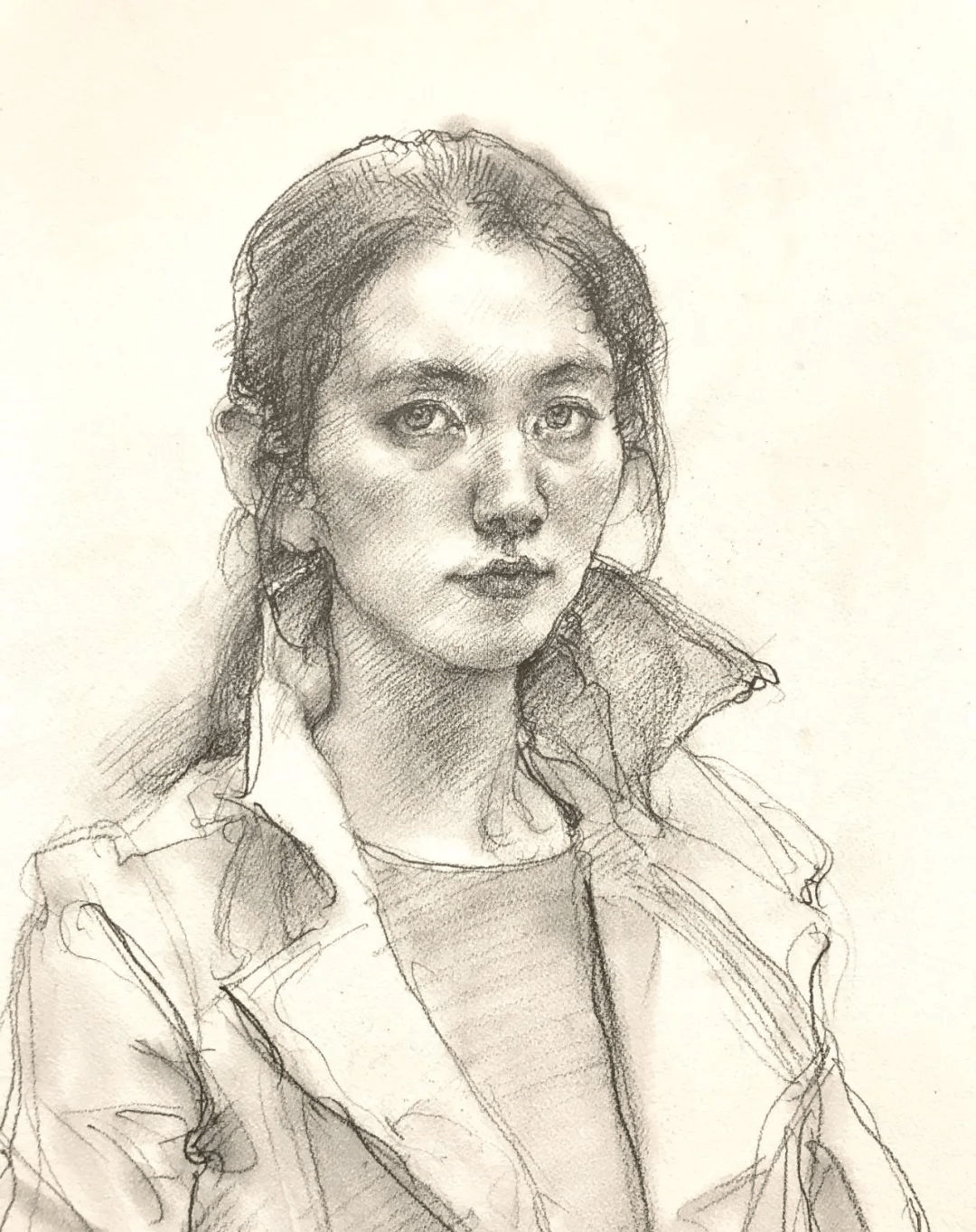 川美院长庞茂琨速写肖像作品欣赏_画室_素描_基础