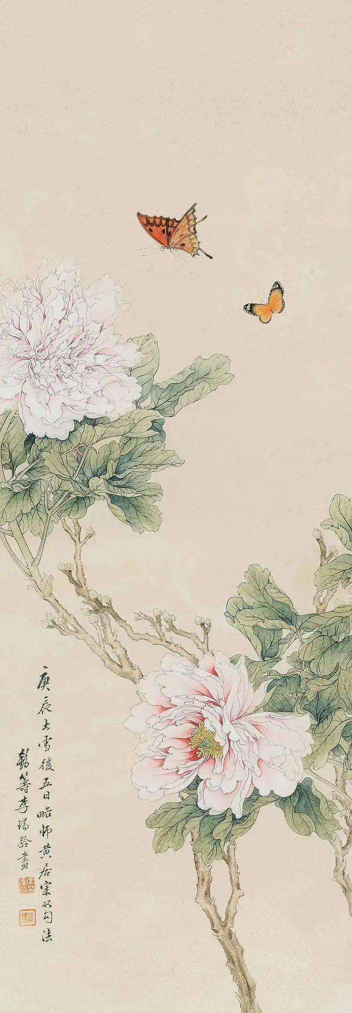 李鹤筹花鸟画工细而不腻满纸书卷气