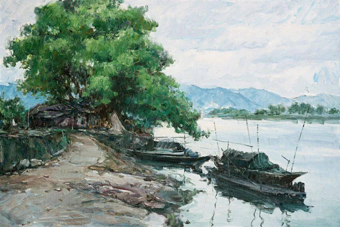 图为 黄发祥 《清明》布面油画 54cm×80cm 2008选自《黄发祥油画作品