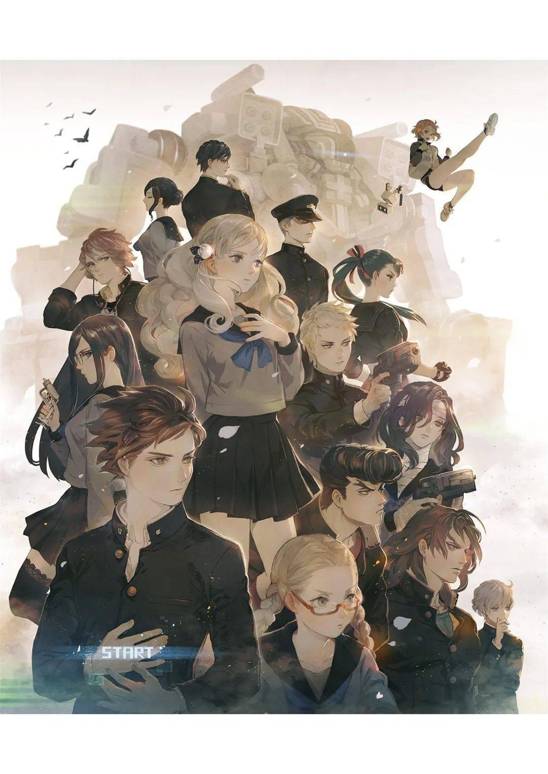 画集收录十三机兵防卫圈少年少女们的浪漫青春每一个桥段都充斥着浪漫