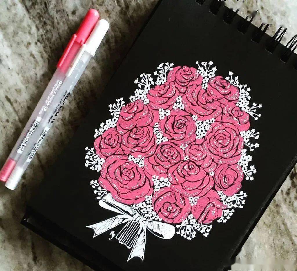 利用高光笔画画,超强效果不比水彩画得差,太绝了_装饰_工具_绘画