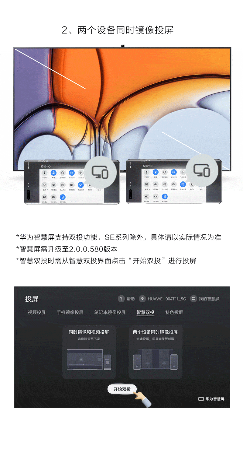 华为智慧屏投屏新升级这样的双投你见过吗