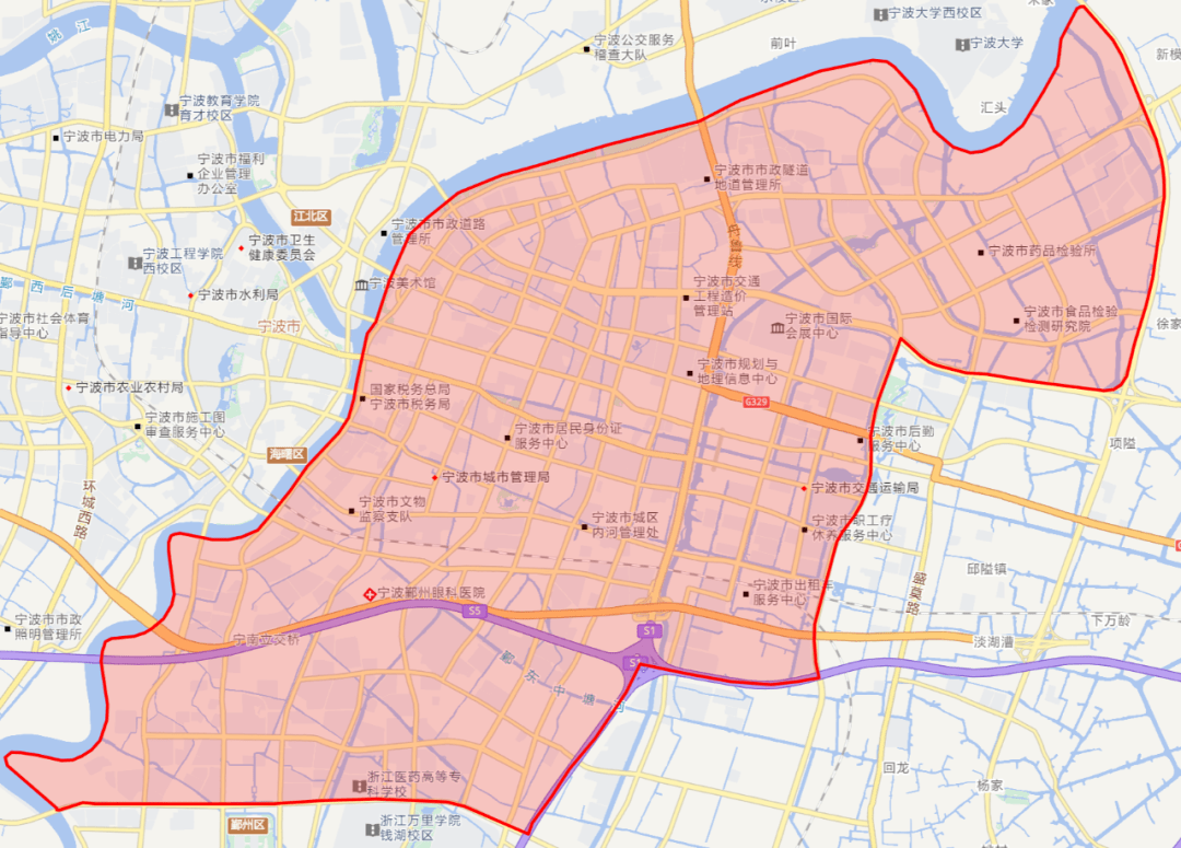宁波江东街道划分图图片