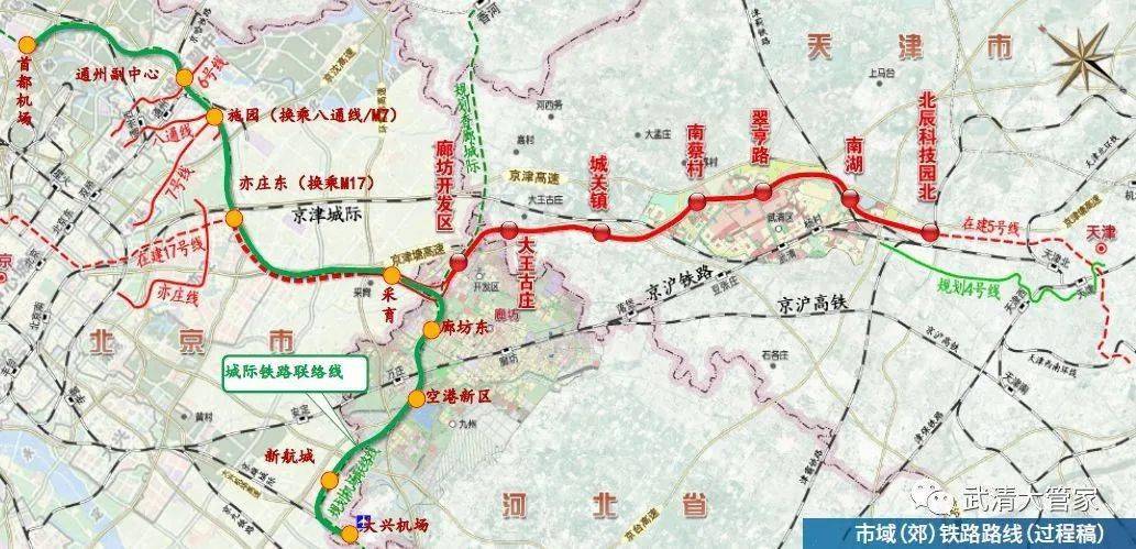 與北京段連接通道:s6線(新城聯絡線)官宣_廊坊市開發區_武清_天津