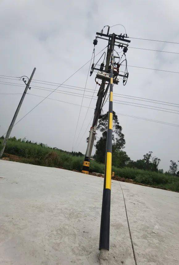 电杆拉线路中间伸一只脚就问你怕不怕