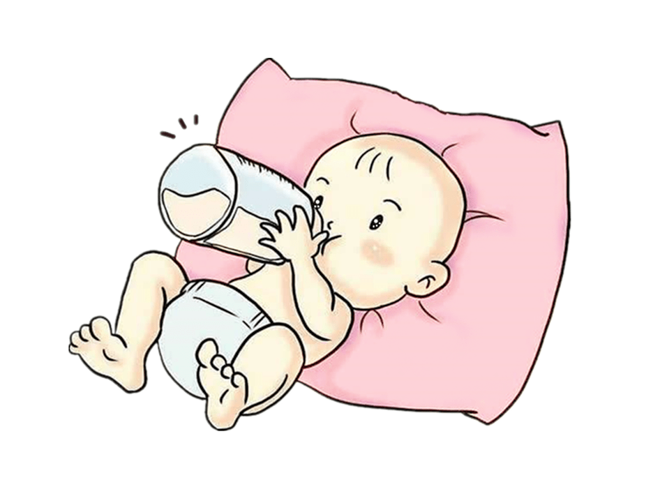 很多妈妈在喂夜奶时会选择让宝宝躺着来喝,比如这样的