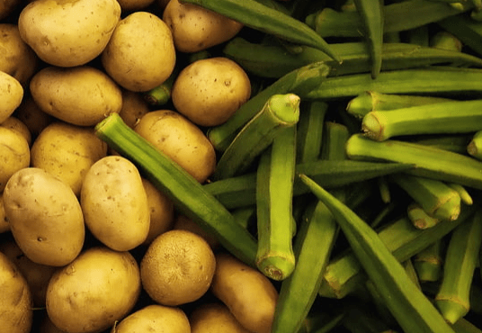 okra resembles fingers and because its pretty slim and in