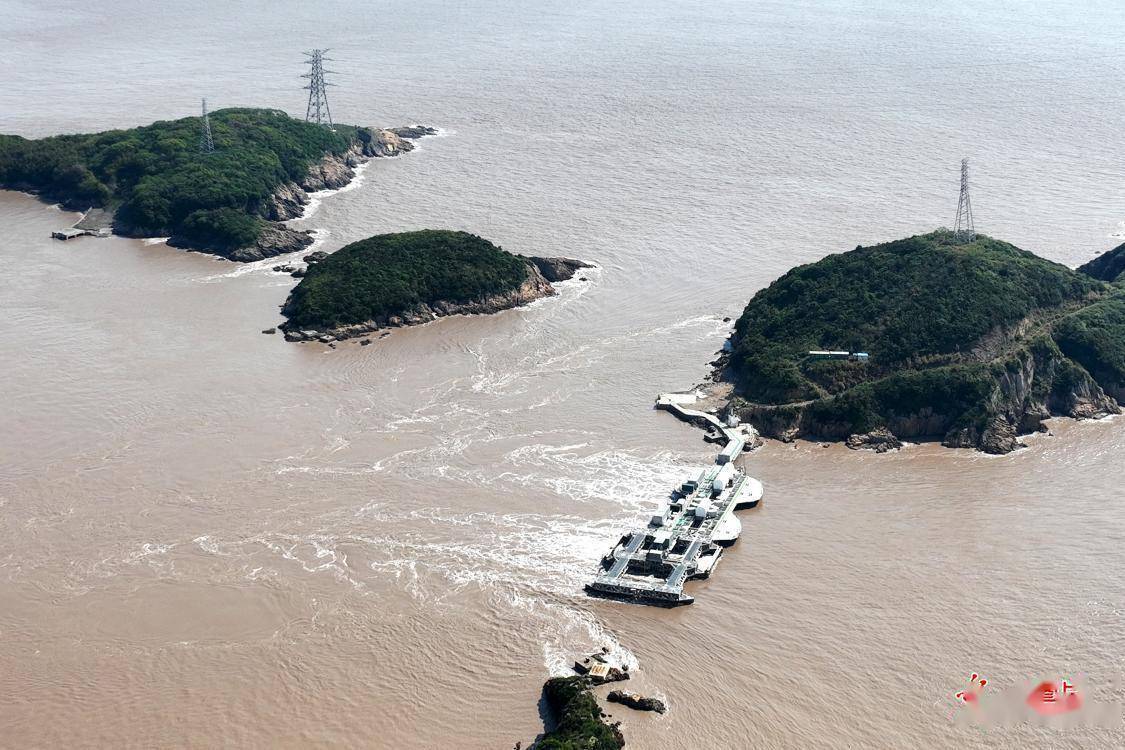 2022年4月17日中午,浙江省舟山市岱山縣秀山島海域,擴容後的lhd潮流能