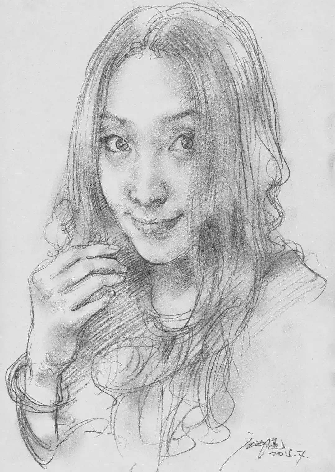 川美院长庞茂琨肖像写生作品欣赏
