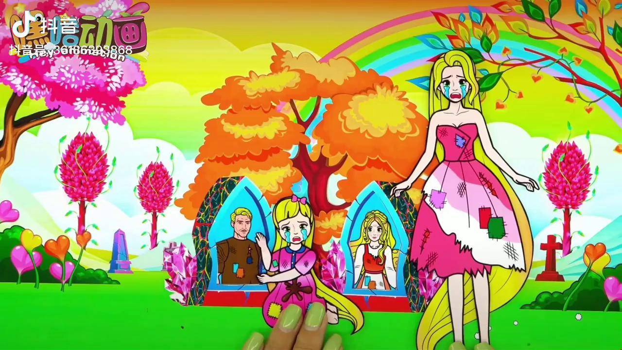 纸娃娃动画小女孩和姐姐的感人故事相互依靠不离不弃大团圆动画定格