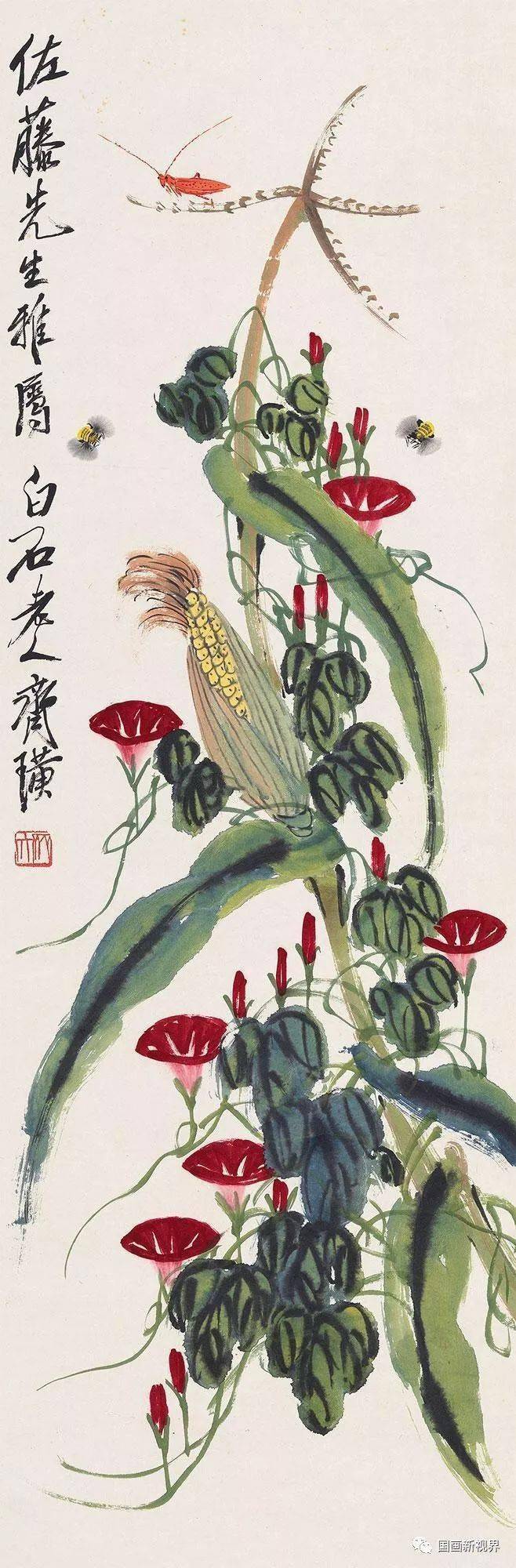 齐白石精品100幅,高清震撼!_花鸟_艺术_作品