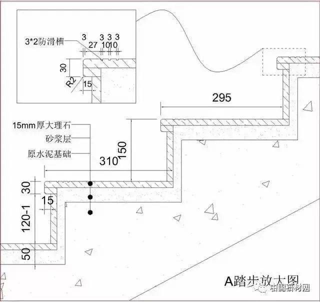 ▼下图是踏步石材开料示意图