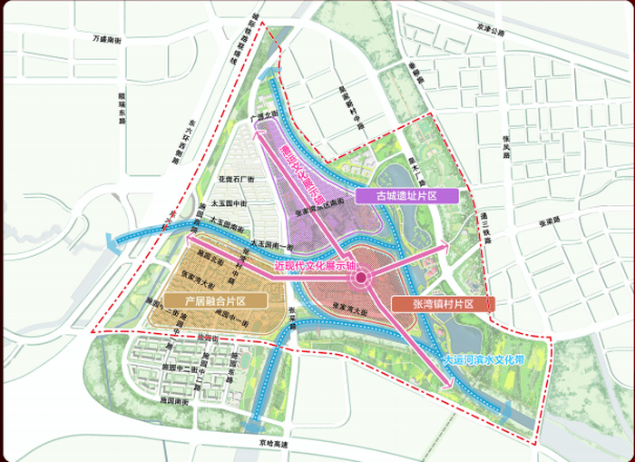 通州张家湾古镇规划草案公示m102线将设站城市配套
