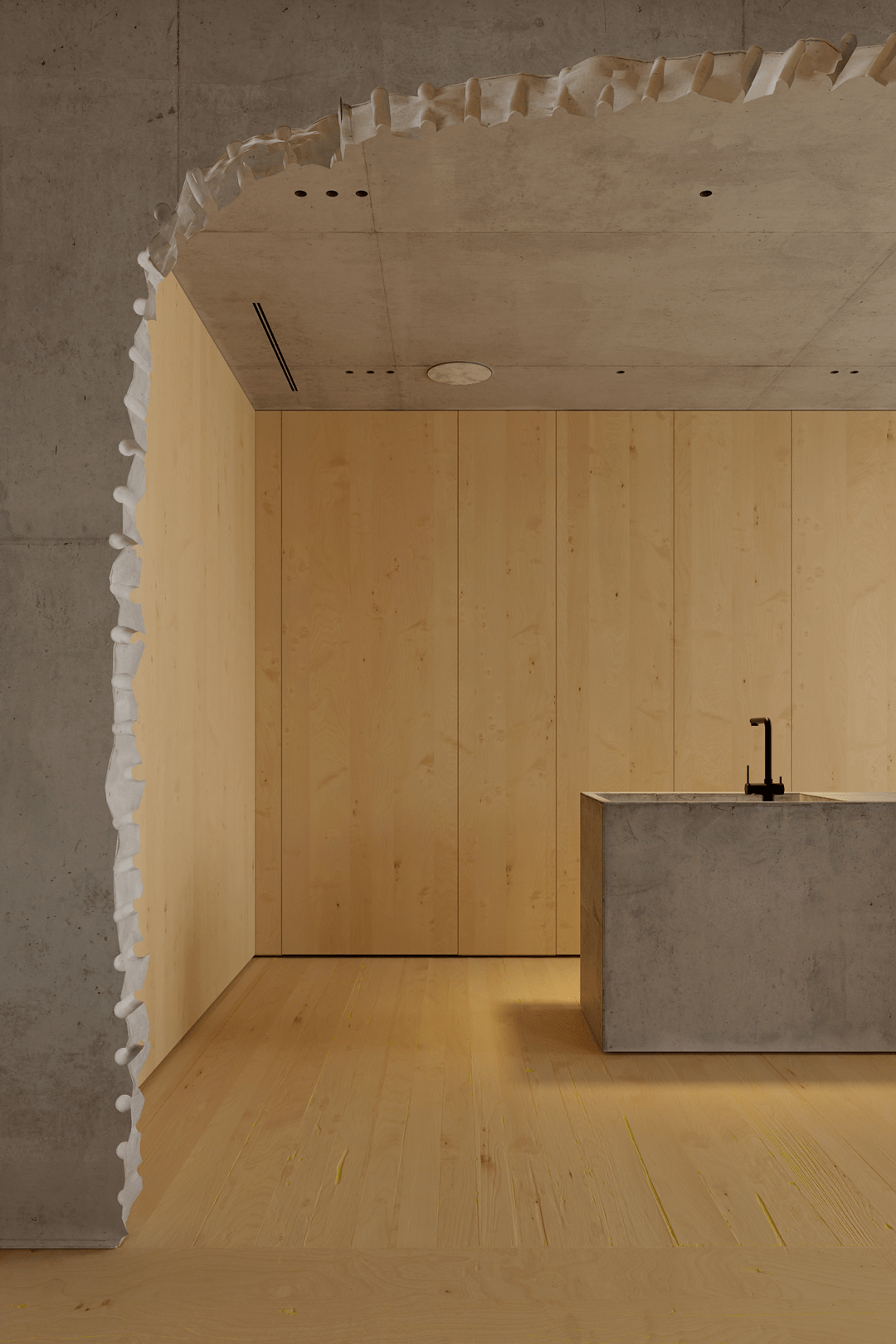 二居室工业风大宅混凝土的高级演绎