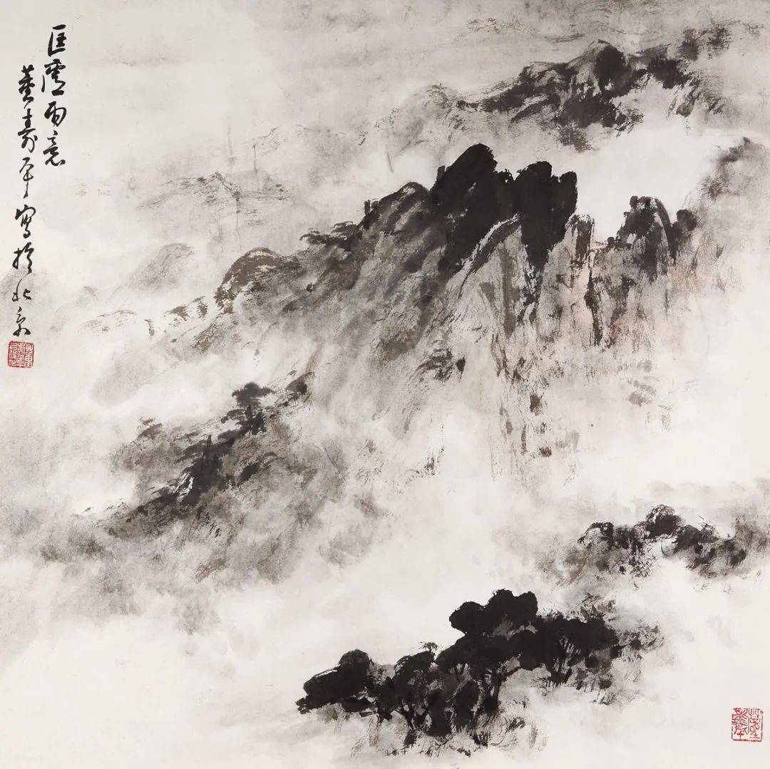 寿平 《黄山烟雨》宋文治 《江南烟雨》赵望云 《终南春雨图》关山月