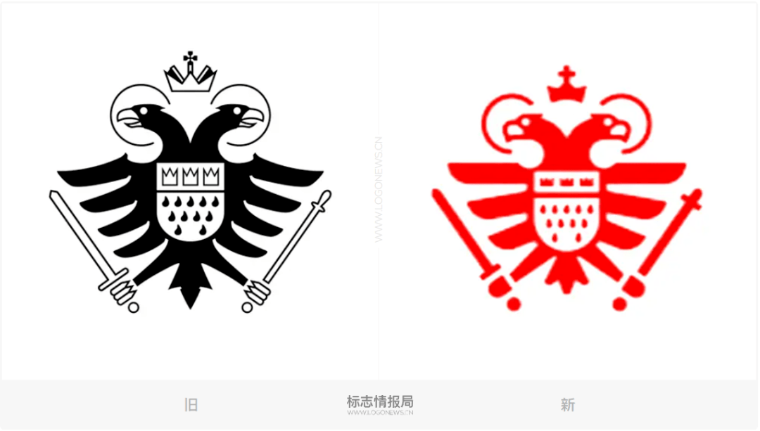 只留下了红色的双头鹰(科隆市徽)以及「stadt k02ln」字样