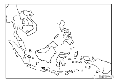 东南亚地图轮廓简笔画图片
