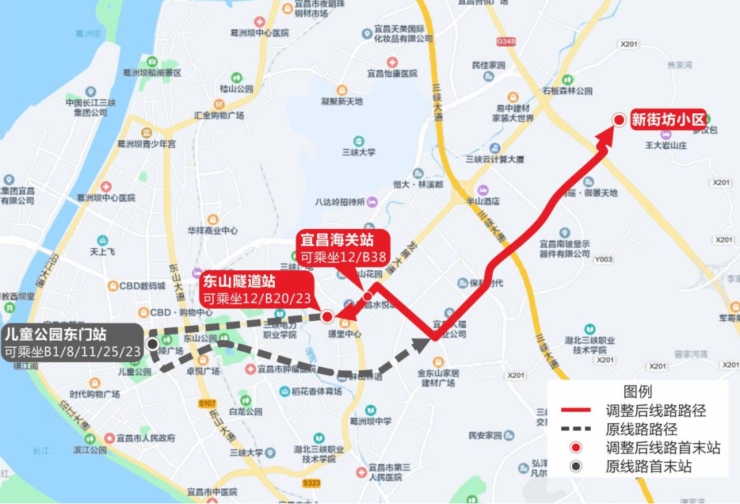 屆時宜昌公交集團將途經施工路段的12路,b20路,23路繞行至西陵二路,31