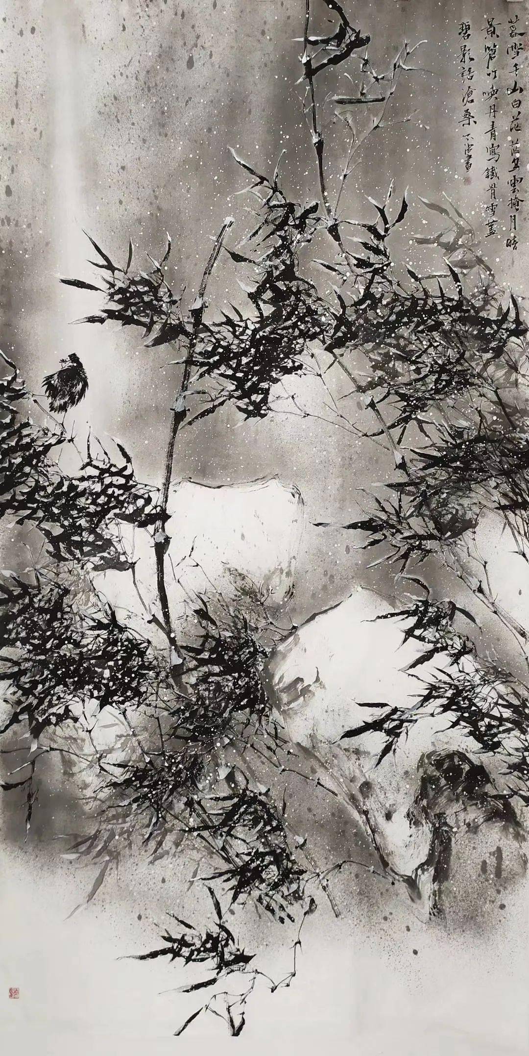 艾宗光墨竹作品